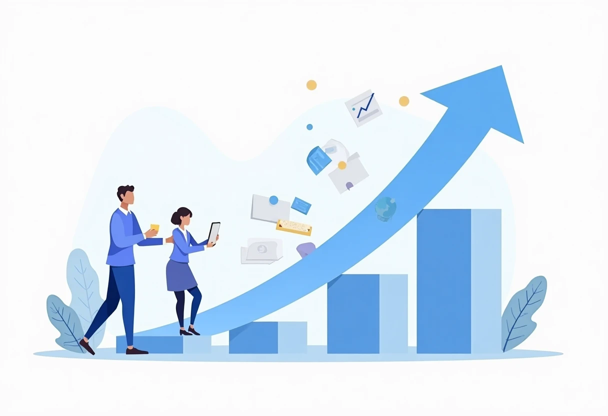 Digital loan approval illustration