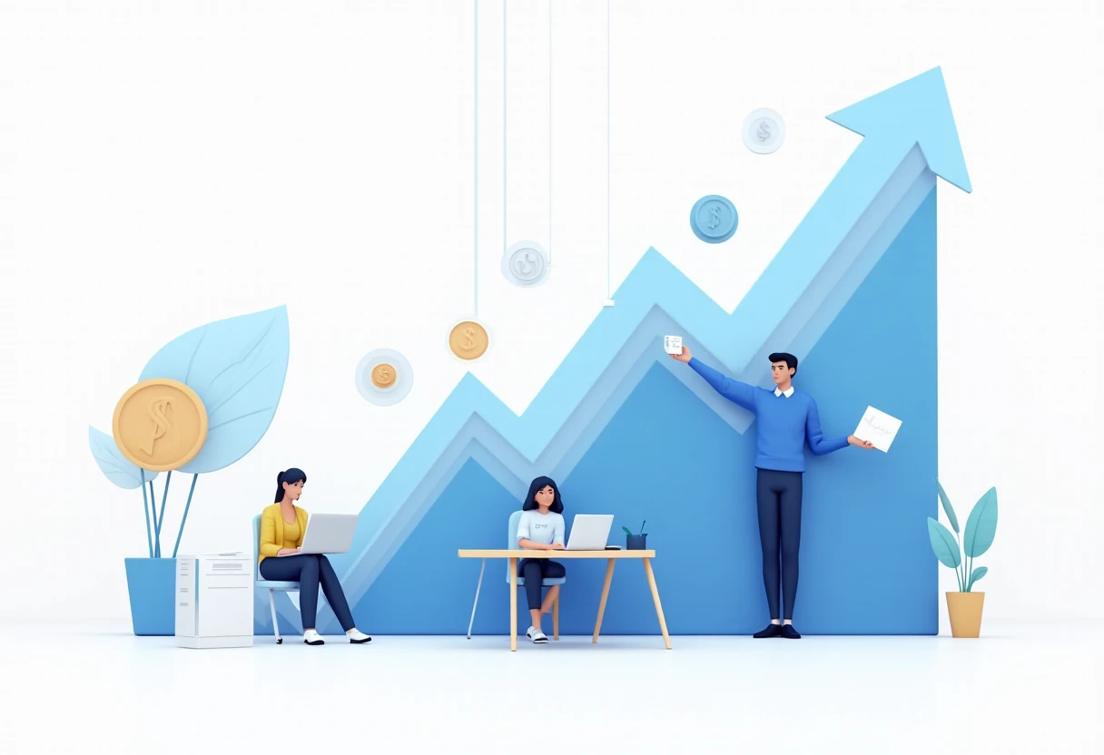 Illustrazione di crescita finanziaria