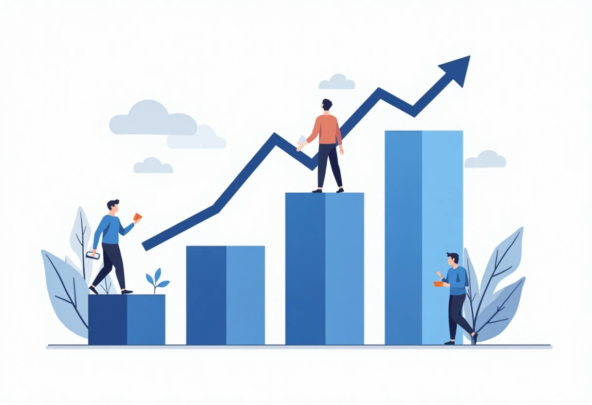 Financial growth illustration